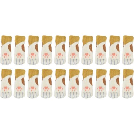 20 pièces Protège-pieds de meuble Élastiques Haute densité, Housses pour pieds de chaise, Réducteurs de bruit et Protections de sol