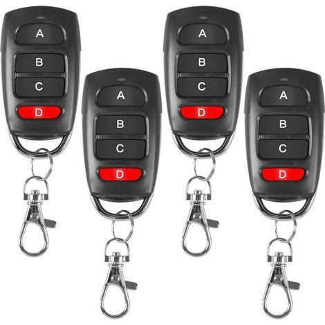 Télécommande de porte universelle, télécommande universelle 4PCS, télécommande de porte de garage, télécommande de porte coulissante, télécommande de porte pour porte automatique fréquence 433 MHz (1/5)
