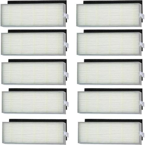 Lot de 10 éponges + 10 filtres pour robot de nettoyage ILIFE - Filtre HEPA pour aspirateur Chuwi Ilife A4 A4S A6 (1/5)