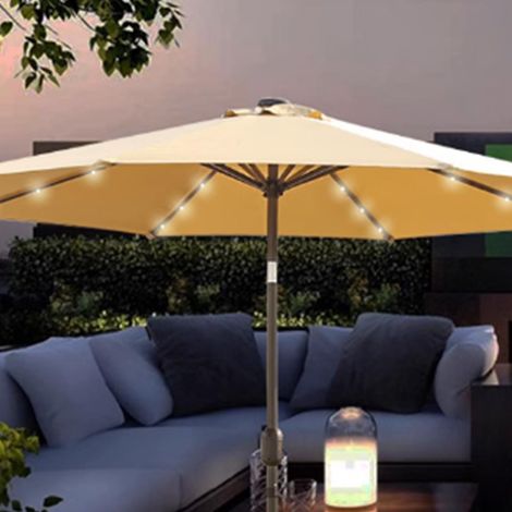 Parasol d'extérieur, parasol de terrasse, parasol de camping, parasol de stand, parasol de jardin à mât central, parasol de plage à manivelle, kaki (1/5)
