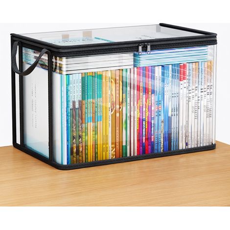 Boite de rangement pour livres, plastique, noir, grande taille – (1/5)