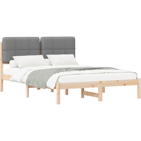 Maison Exclusive - Estructura de Cama con Cabecera Tapizada Gris
