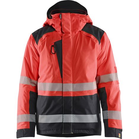 Veste de travail hiver haute visibilité 4455 - Rouge/Noir S