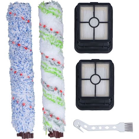 Ensemble de filtres et brosses rotatives de rechange compatibles avec les aspirateurs Bissell 1868 et 1866 (1/5)