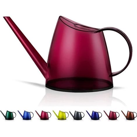 Watering Can Red Indoor Watering Can For House Bonsai Plants Garden Flower Long Spout 1.4l 1/3 Gallon Small Transparent Modern (1/4)