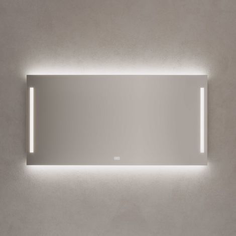 Kronenbach Sun Badspiegel 140 x 70 cm mit LED Seiten- und Hintergrundbeleuchtung für stilvolles Badezimmer-Ambiente (1/5)