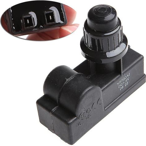 Pièce détachée pour barbecue à gaz : allumeur à bouton-poussoir pour 2 piles AA, noir.