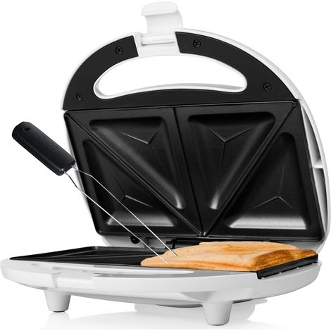 Sandwichmaker & Gabel Weiß für 2 Sandwiches 21,5x12cm, 750Watt (1/5)