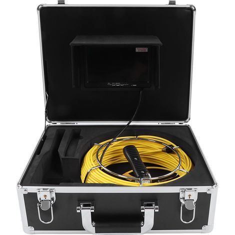 Kanalinspektionskamera mit 512-Hz-Sender, 7-Zoll-LCD-Bildschirm, 12 LEDs, wasserdichter Kamera, 100–240 V Wechselstrom, EU-Stecker (1/5)