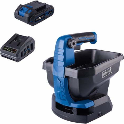 Scheppach Epandeur à main sans fil C-GSP800-X - SET S - série 20V IXES - largeur de diffusion 5 m - capacité 3,5L - surface 800 m² - 1 batterie 2Ah + chargeur inclus (1/5)