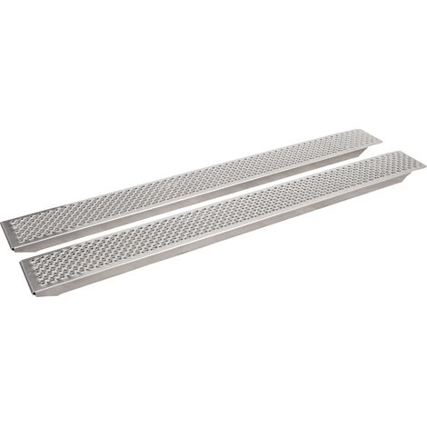 STIER, Alu-Verladeschienen-Set, 2 Schienen, Gesamttragkraft 400kg, 1950x200mm, perforierte Oberfläche, 5kg