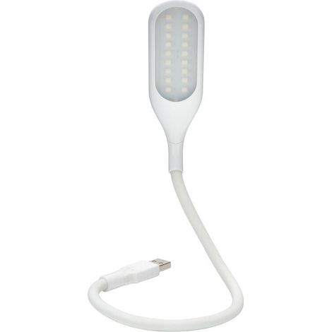 Dimmable USB lamp with 18 LEDs and 3 brightness levels, flexible gooseneck reading lamp with simple design and touch switch for laptop/keyboard (1/5)