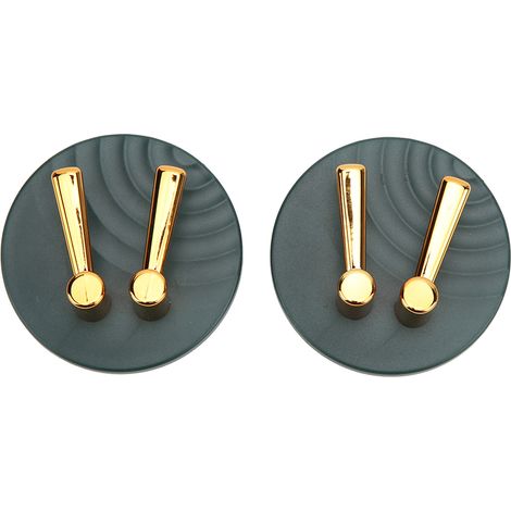 Lot de 2 supports muraux multifonctions auto-adhésifs, sans perçage, simples d'utilisation, grande capacité de charge, pour brosses à dents (vert). (1/5)