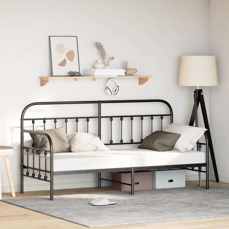 Struttura per letto di giorno Nero 75 x 190 cm vidaXL (1/5)