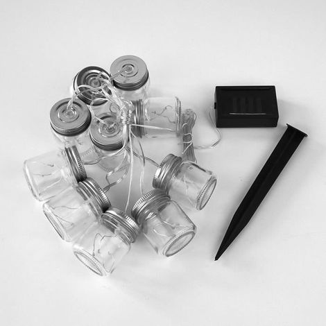 Guirlande lumineuse extérieure solaire 10 ampoules KENY Lumisky® (1/5)