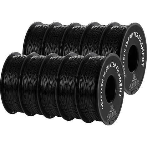 Filamento para impresora 3D, material TPU, 1,75 mm de diámetro, negro. (1/2)