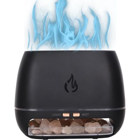 Diffuseur d'Huiles Essentielles Ultrasonique Petit Diffuseur de Parfum au Sel de l'avec Lumière 7 Couleurs,Humidificateur D'huile Essentielle Avec Lumière 7 Couleurs Pour Spa Yoga Méditation Apparte-D