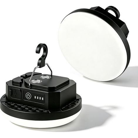 Lampe camping LED suspendue noire rechargeable pour la maison (1/5)