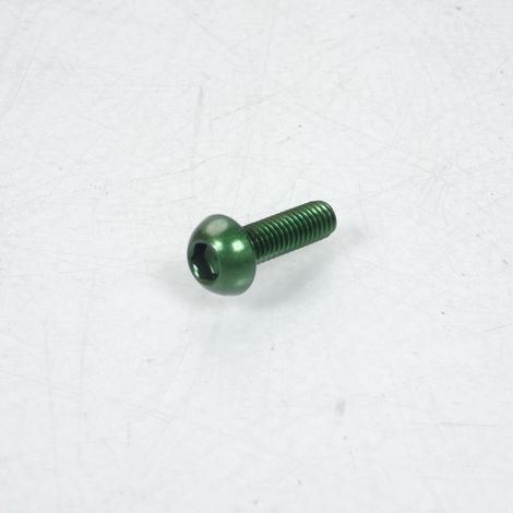 Vis Dôme BTR 5mm M6 pas 100 20mm anodisé Vert 3AS Racing pour (1/2)