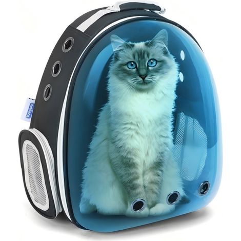 Sac à dos spatial pour chiens et chats, ventilé, visière transparente, Nobleza (1/3)