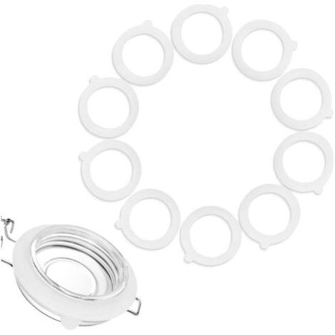 10 Silikon-Glasdichtungen, austauschbare Glasdichtungen, universelle Silikon-Glasdichtungen, geeignet für Glasbehälter, selbstgemachte, versiegelte Gläser usw. (1/5)