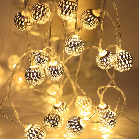 Lampe marocaine, décoration de Noël, guirlande lumineuse d'intérieur, 3 mètres (1/5)