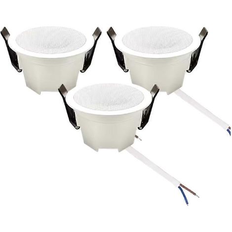 Système audio d'ambiance pour la maison comprenant 1 enceinte de plafond Bluetooth BT et 2 enceintes de plafond Deputy MINI, avec son stéréo et musique d'ambiance. (1/5)