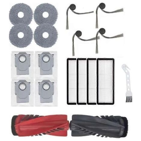 18 Pièces Roborock Qrevo C Curv Edge 5AE S5V, Brosse Principale Filtre et Sacs à Poussière, Kit Rechange (1/5)