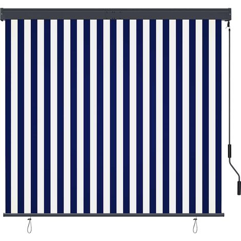 Store roulant d'extérieur 160x250 cm Bleu et blanc CFW219535 (1/5)