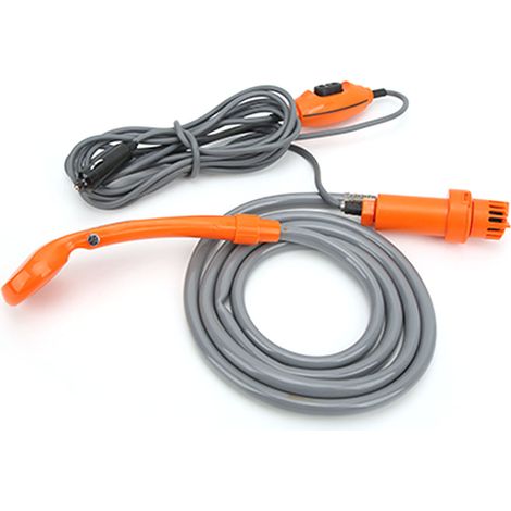 Pommeau de douche de camping extérieur avec adaptateur allume-cigare 12 V pour le camping, la randonnée, les camping-cars et le lavage des animaux de compagnie en voiture (1/5)