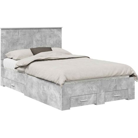 Maison Exclusive - Struttura del letto con testiera Grigio cemento 120 x 200 cm