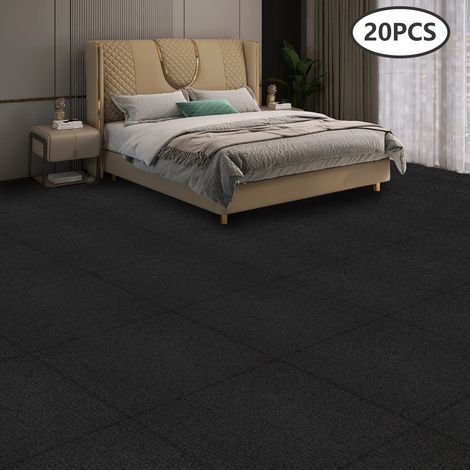 20pcs Schwarz Teppich Antirutsch Tür Matte Bodenteppich Rutschfestigkeit 5050cm (1/5)