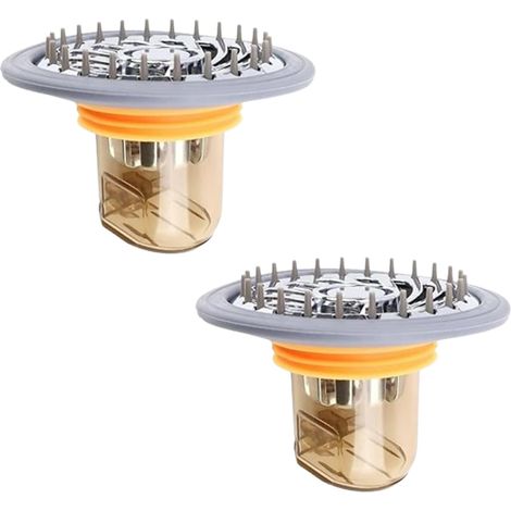 2 Pièces Bouchon Douche Anti Odeur, Bonde De Lavabo Anti-Odeur, Filtre Anti Odeur Egout Amovible, Noyau D'Évacuation De Sol, avec Conception Multicouche, pour Usage Domestique Et Public (1/5)