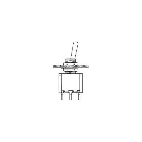 Inverseur tripolaire vertical spdt on-on-on
