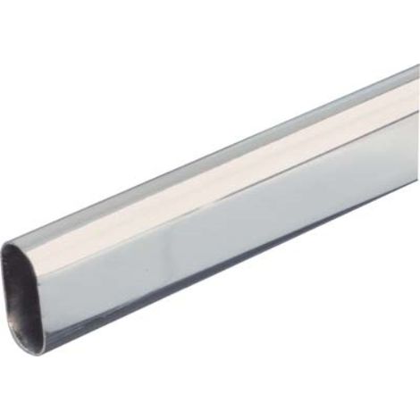 Tubo armadio ovale cromato acciaio saldato mm 30x15 mt 3