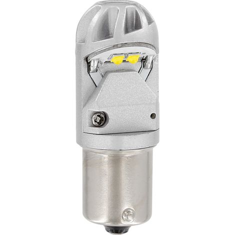 12/24V Mega-Led HP-4 - 4 SMD x 1 chip - (PY21W) - BAU15s - 1 pz  - D/Blister - Arancio (1/4)
