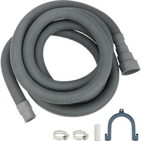 3 Meter Tuyau de Vidange Universel, Rallonge de Vidange pour Lave-Linge, avec un support en forme de U, un raccord de tuyau et un collier de serrage, pour Lave-linges et Lave-vaisselles (1/5)