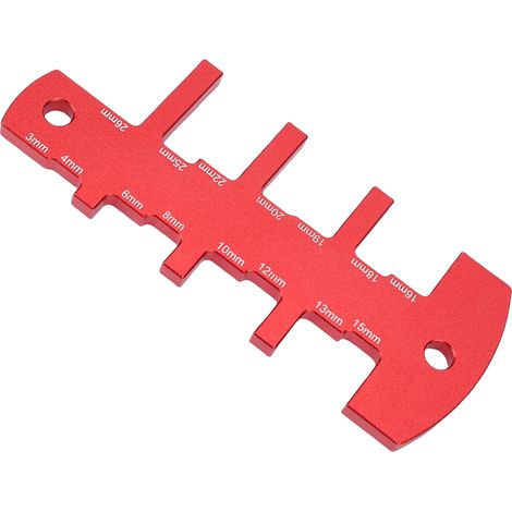 Jauge de hauteur en alliage d'aluminium, scie circulaire de mesure pour le travail du bois, lame de scie circulaire pour fraiseuse, fraise, mesure de profondeur de rainurage, bloc à chevrons (1/5)