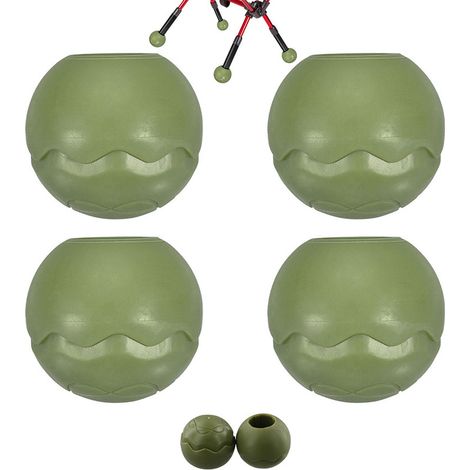stuks - Vervangende stoelpoten - Antislip voetjes voor campingstoelpoten - Antislip bolletjes voor stoelpoten - Bolvormige dopjes voor stoelpoten - Vloerbeschermers voor klapstoelpoten - Gatdiameter 2 (1/5)