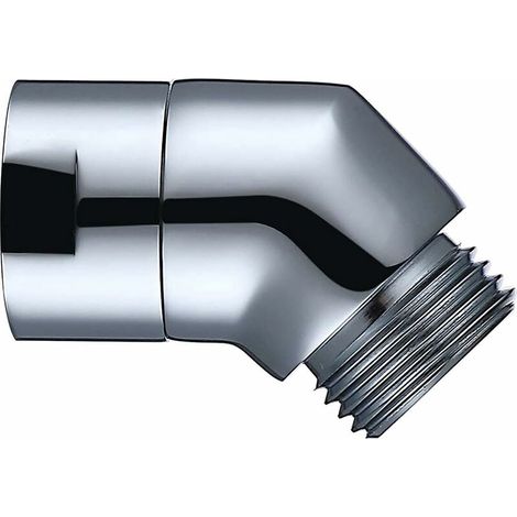 cabezal de ducha de mano para baño, adaptador de cabezal de ducha con codo inclinable de 135°, adaptador de latón para cabezal de ducha, para interfaz universal de cabezal de ducha de 1/2 pulgada (cro