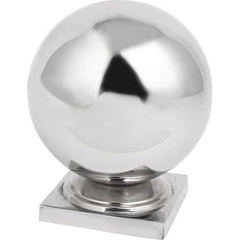 Capuchon supérieur à bille 80mm x 80mm, 201 acier inoxydable, argent, pour treppen Newel Zaunpfosten (1/2)