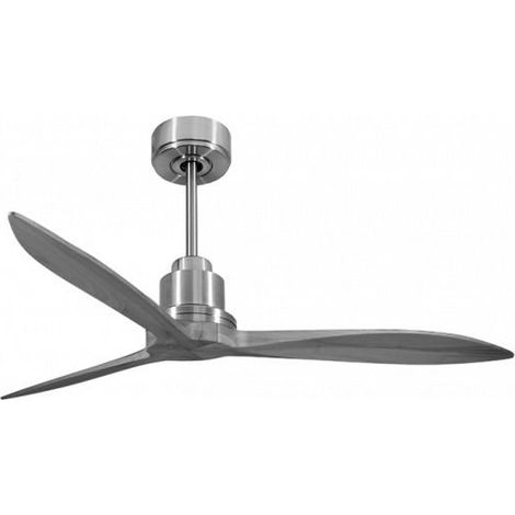 Tenerife - Super destratificateur et ventilateur DC 132 cm  Chrome pales bois gris sans Lumière 25 à 35 m² (1/4)