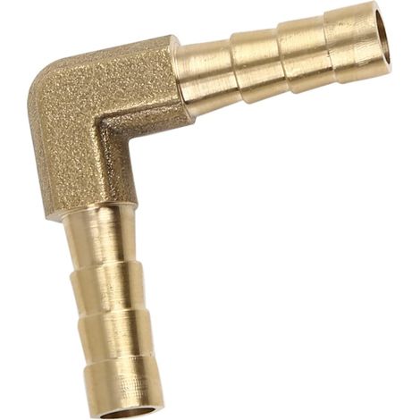 Brass Hose Barbillon Universal Fitting 6mm Elbow 90 Degree Male Connector (1/5)
