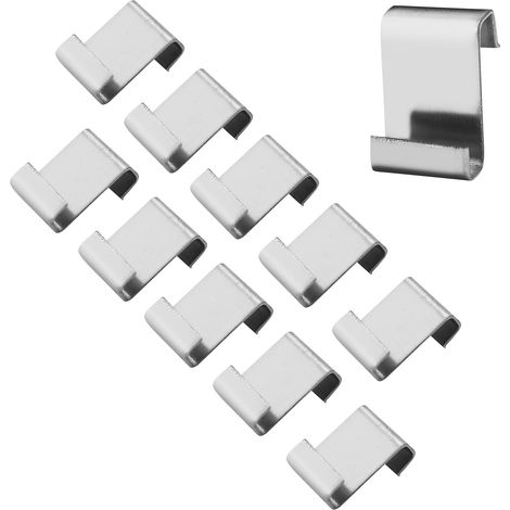 Packung mit 40 Z-förmigen Clips für Gewächshausglas, Gewächshausglasclips, Edelstahl, Z-Clips für Gewächshausglas, Fensterclips, Gewächshausglasbefestigungen, Ersatzteile (1/5)