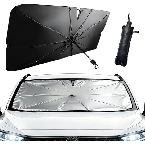 Parabrezza per Auto Parabrezza Anteriore 140 x 80 cm, Ombrellone per Auto, Parasole per Auto Pieghevole, Protezione UV e Isolamento Termico, per Auto, SUV, Furgoni (1/5)