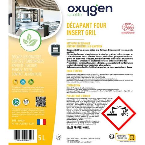 Décapant Four Insert Gril - Bidon de 5 L - Maxiburo