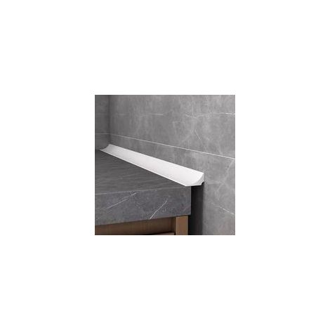 1 m Joint d’étanchéité pour évier, douche, isolation imperméable pour salle de bain, bande en silicone pliable, protection anti-éclaboussures Blanc