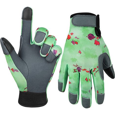 Gants De Jardinage En Cuir - Respirants - Pour Femme - Tailles S À XL - Lot De 1 Paire (1/5)