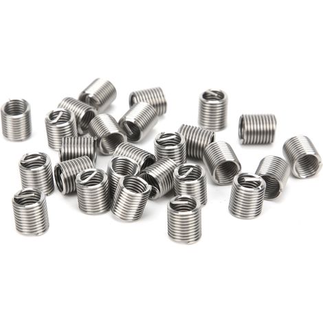 Jeu de 50 outils de réparation d'écrous réducteurs mâles et femelles en acier inoxydable, inserts filetés M8x1,25x2D (1/5)