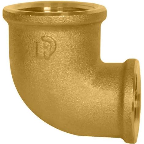 Gomito Ridotto 3/4" X 1/2" Femmina-Femmina Ottone Giallo